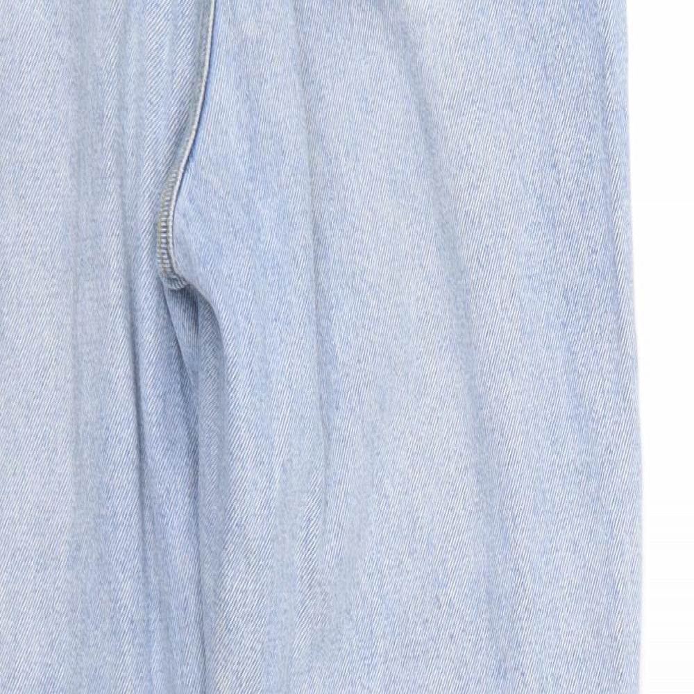 Shien Womens Blue Denim Cropped Jeans Size XS L24 in