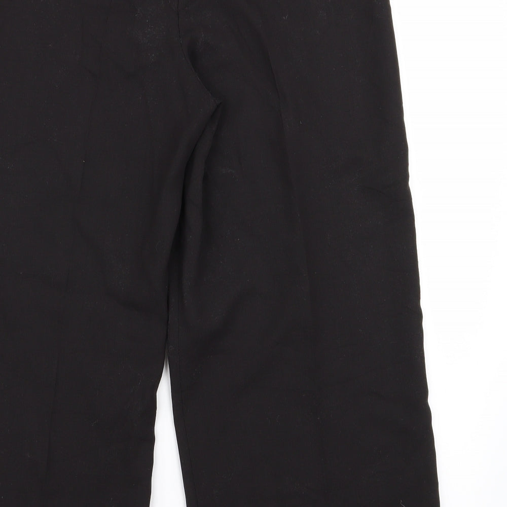 Preworn Womens Black Trousers Size 12 L20 in