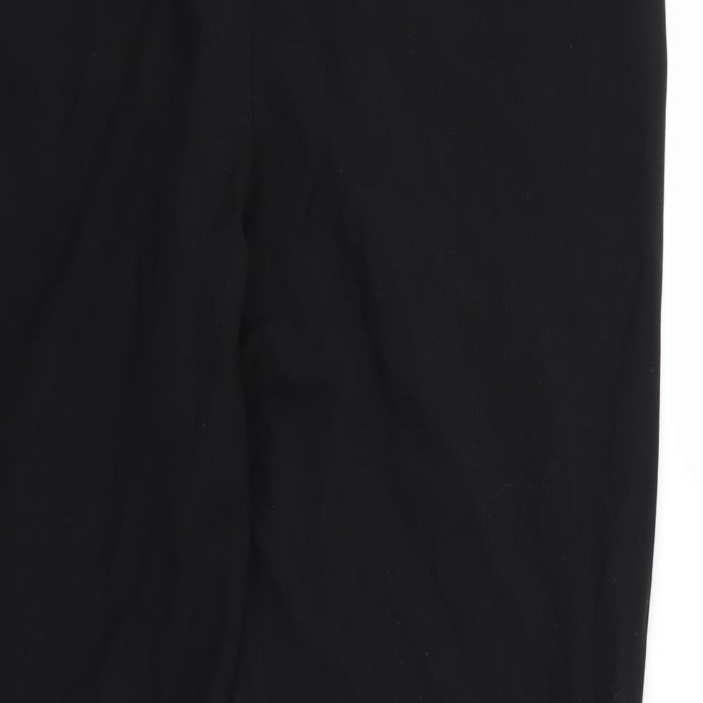 Preworn Womens Black Trousers Size 16 L23 in