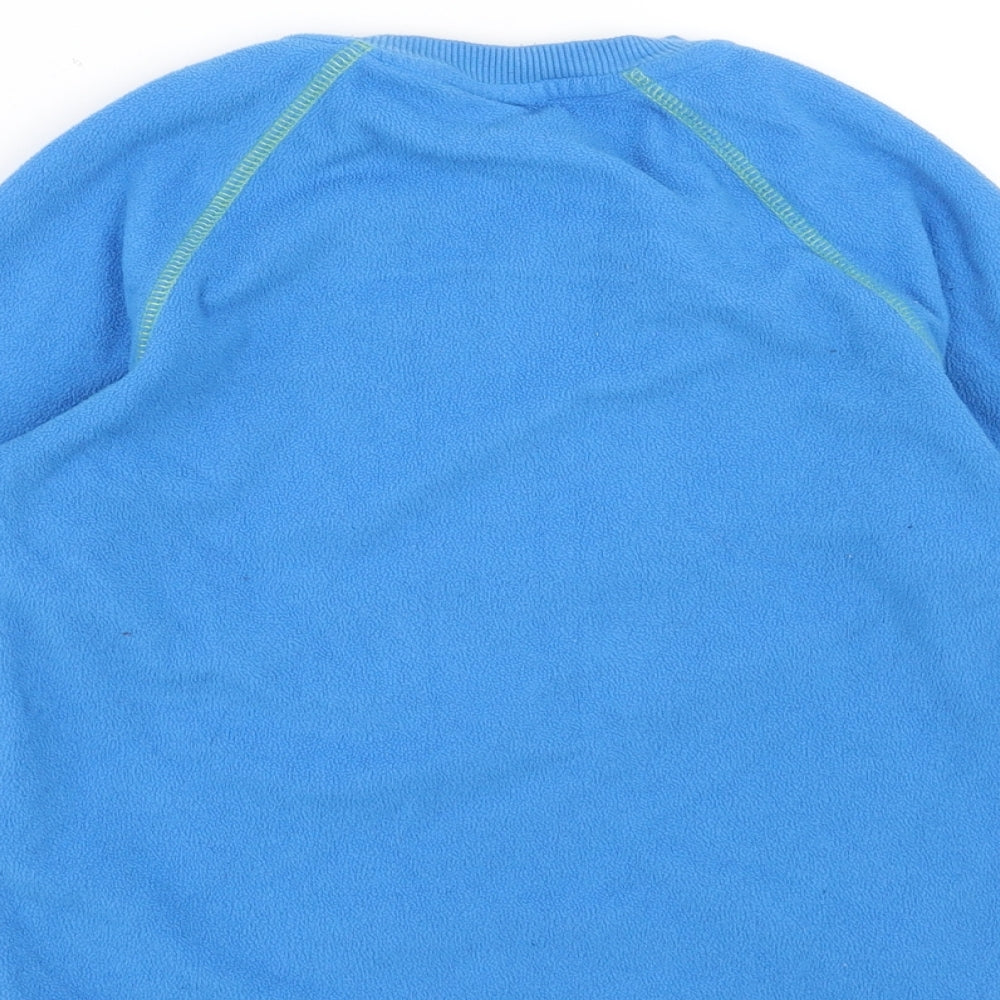 NEXT Boys Blue Solid Fleece Pyjama Top Size 4-5 Years - monster