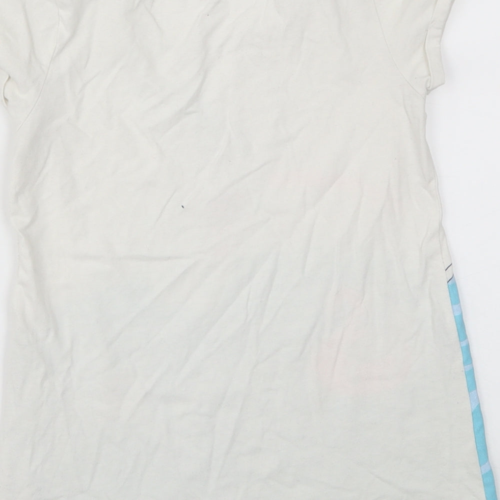 Gap Girls White Animal Print Basic T-Shirt Size M