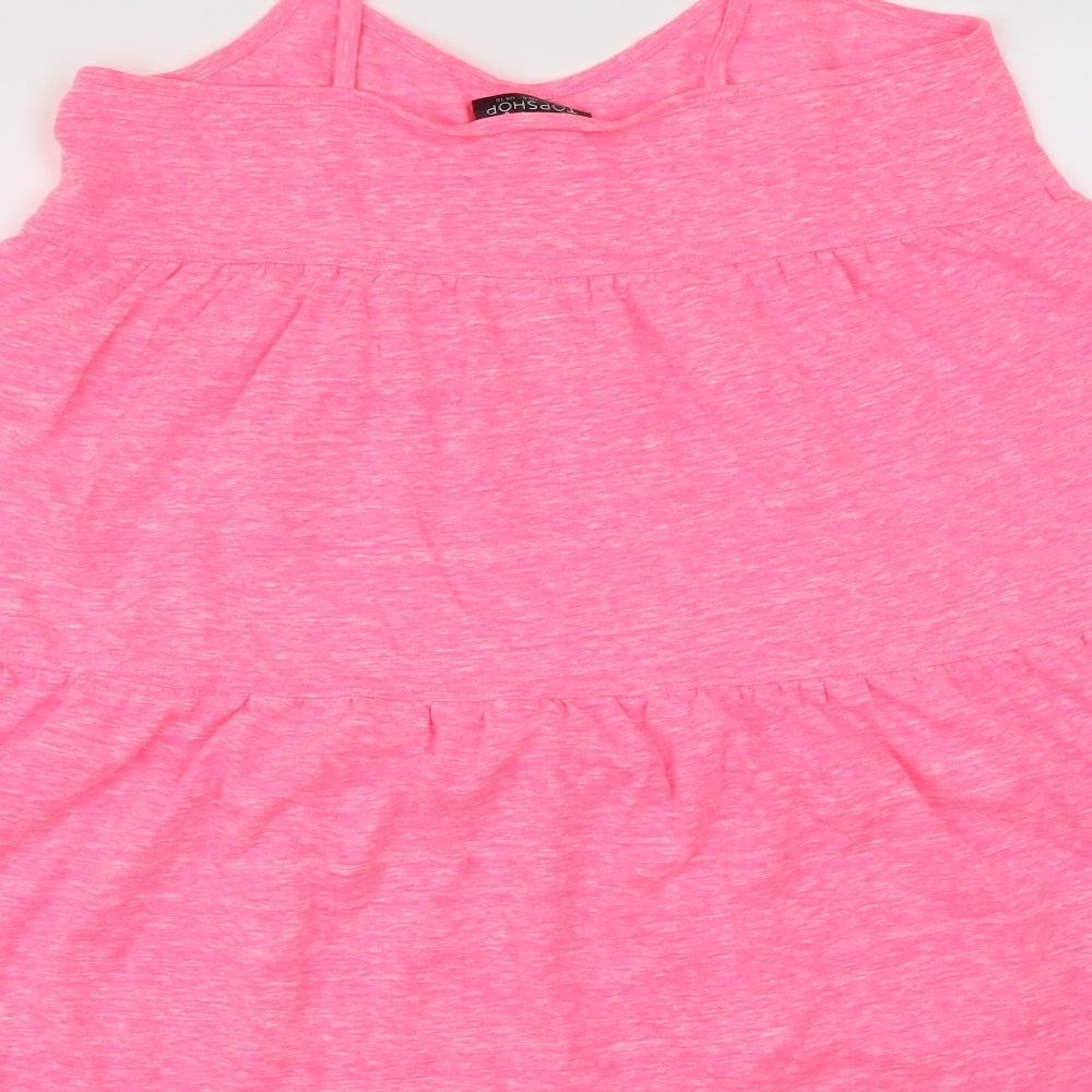 Topshop Womens Pink Fit & Flare Size 10