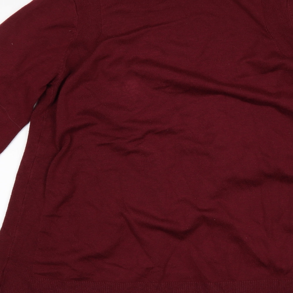 Marks and Spencer Womens Red Cardigan Jumper Size S