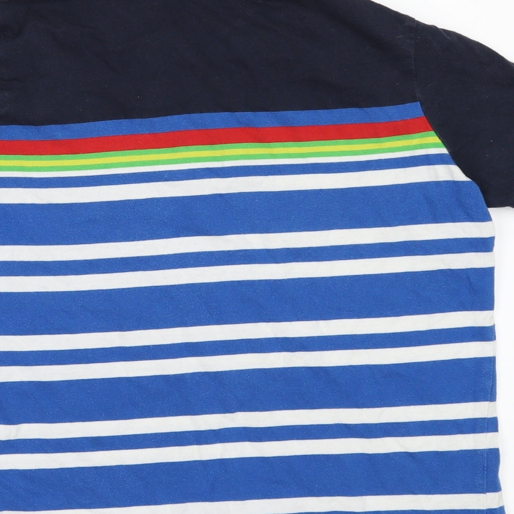 F&F Boys Blue Striped Basic Polo Size 9-10 Years