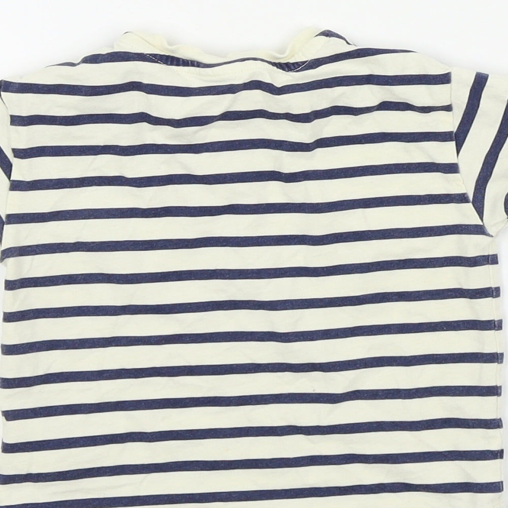 H&M Baby Blue Striped Basic T-Shirt Size 6-9 Months