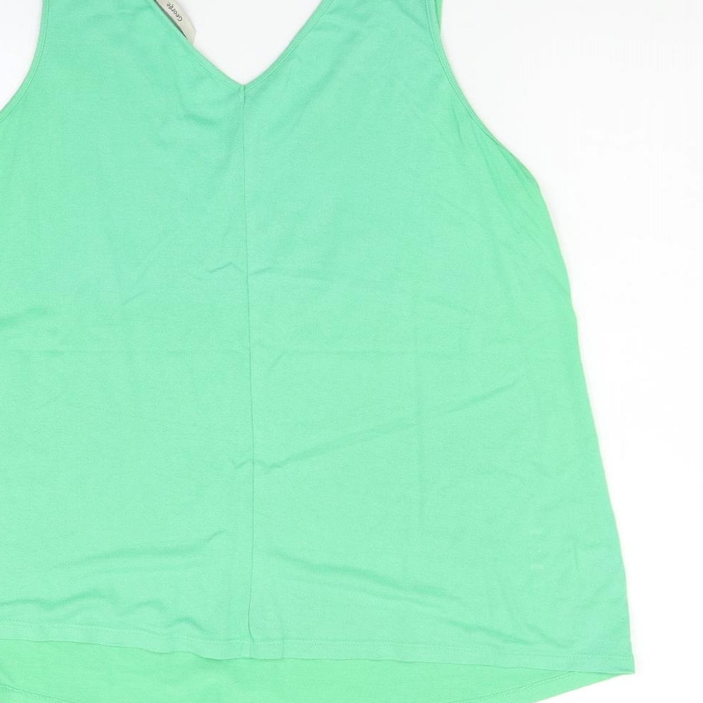 George Womens Green Basic Tank Size 12 - washable marks