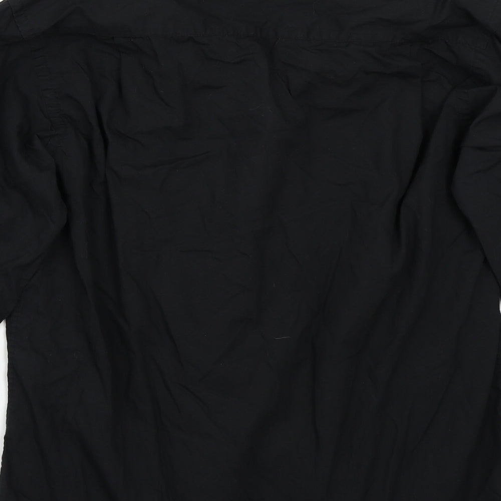 Cedar Wood State Mens Black Button-Up Size 15.5