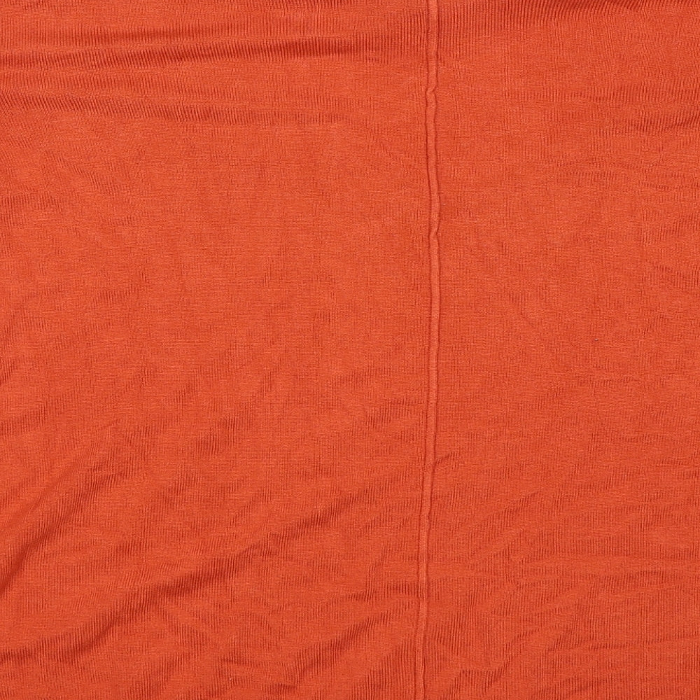 Encuentro Womens Orange Jersey Blouse Size 2XL