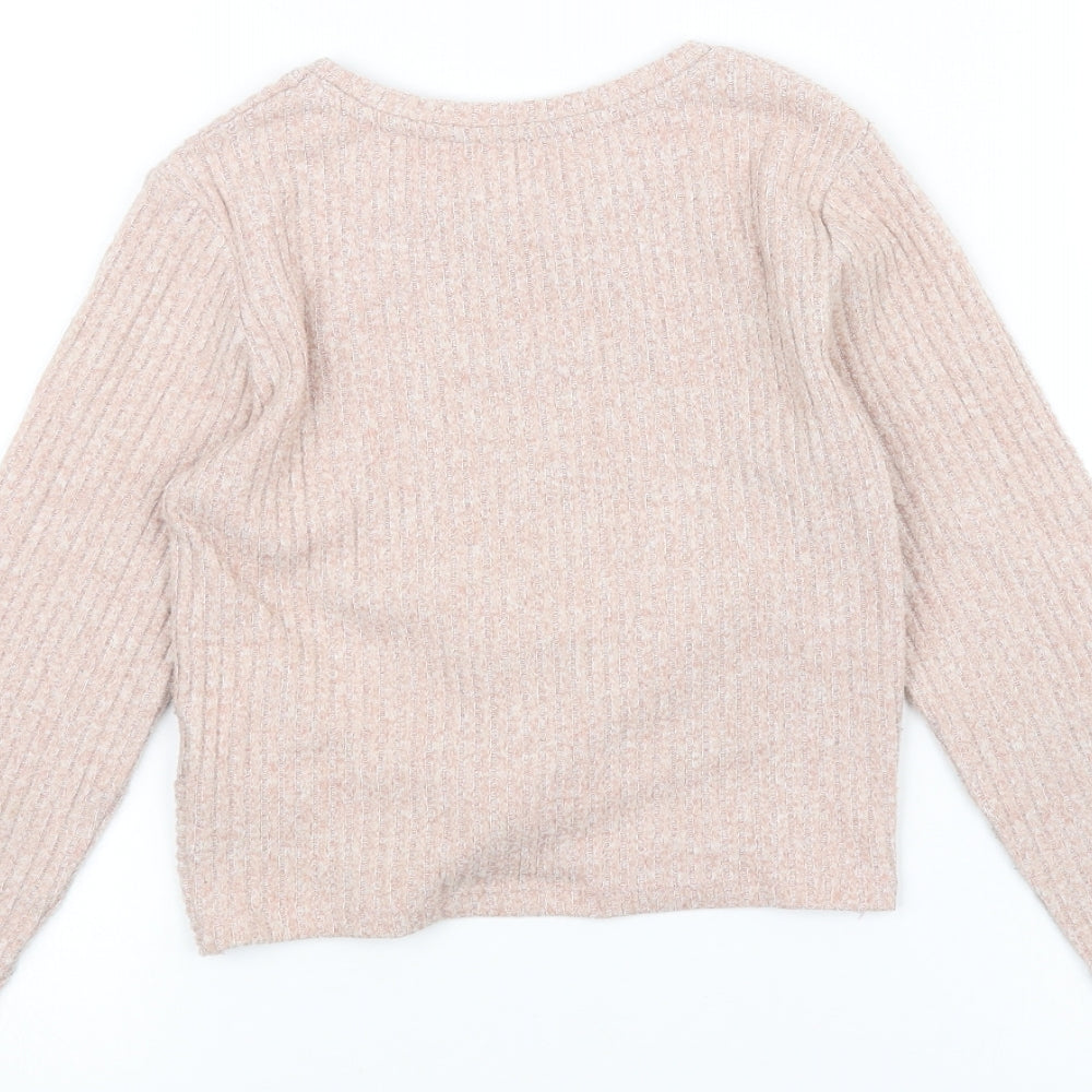 Candy Couture Girls Pink Pullover Jumper Size 9 Years
