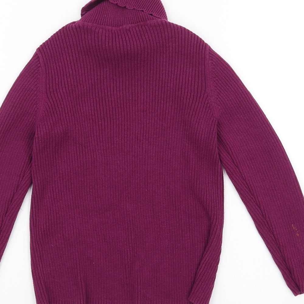 George Girls Purple Basic T-Shirt Size 5-6 Years