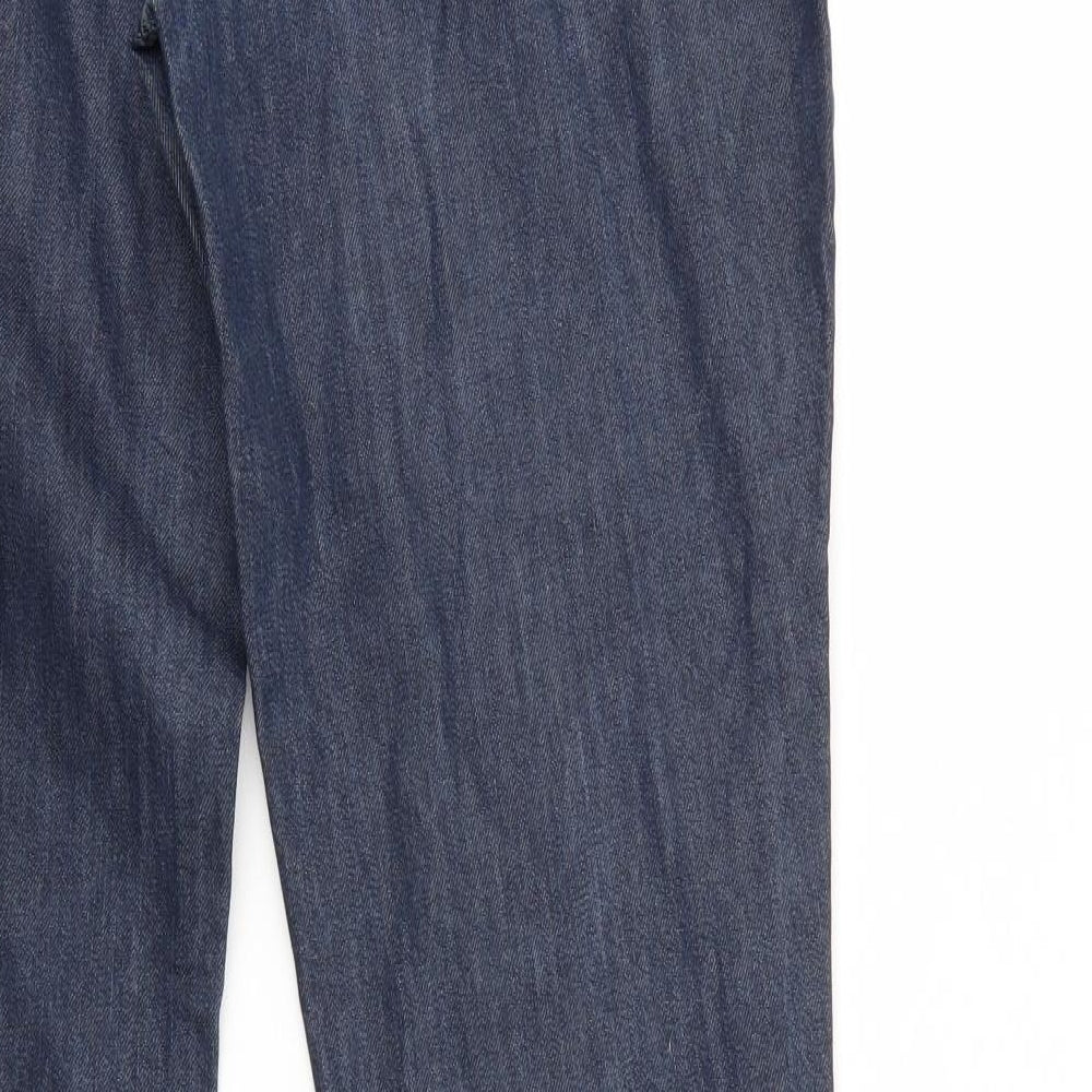 LAURA DI SARPI Womens Blue Denim Straight Jeans Size 10 L28 in
