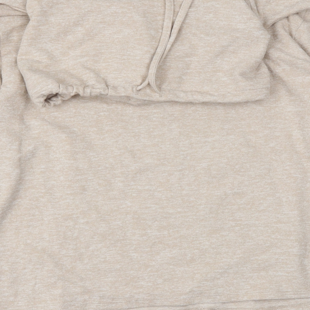 F&F Womens Beige Pullover Hoodie Size 8