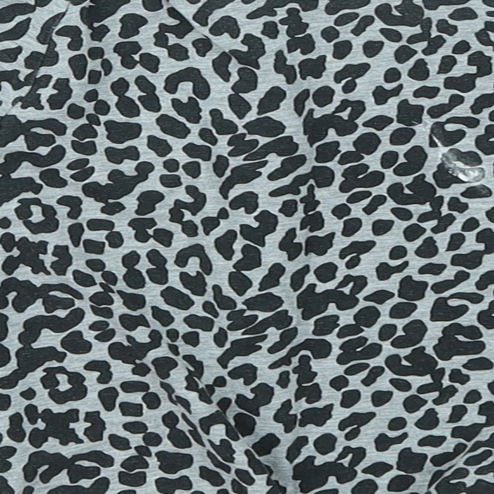 Soto Girls Grey Animal Print Flare Skirt Size 11 Years