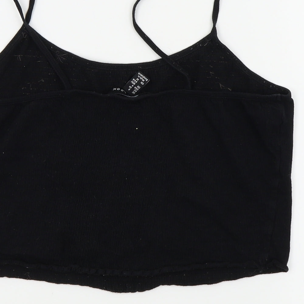 New Look Womens Black Basic T-Shirt Size 8
