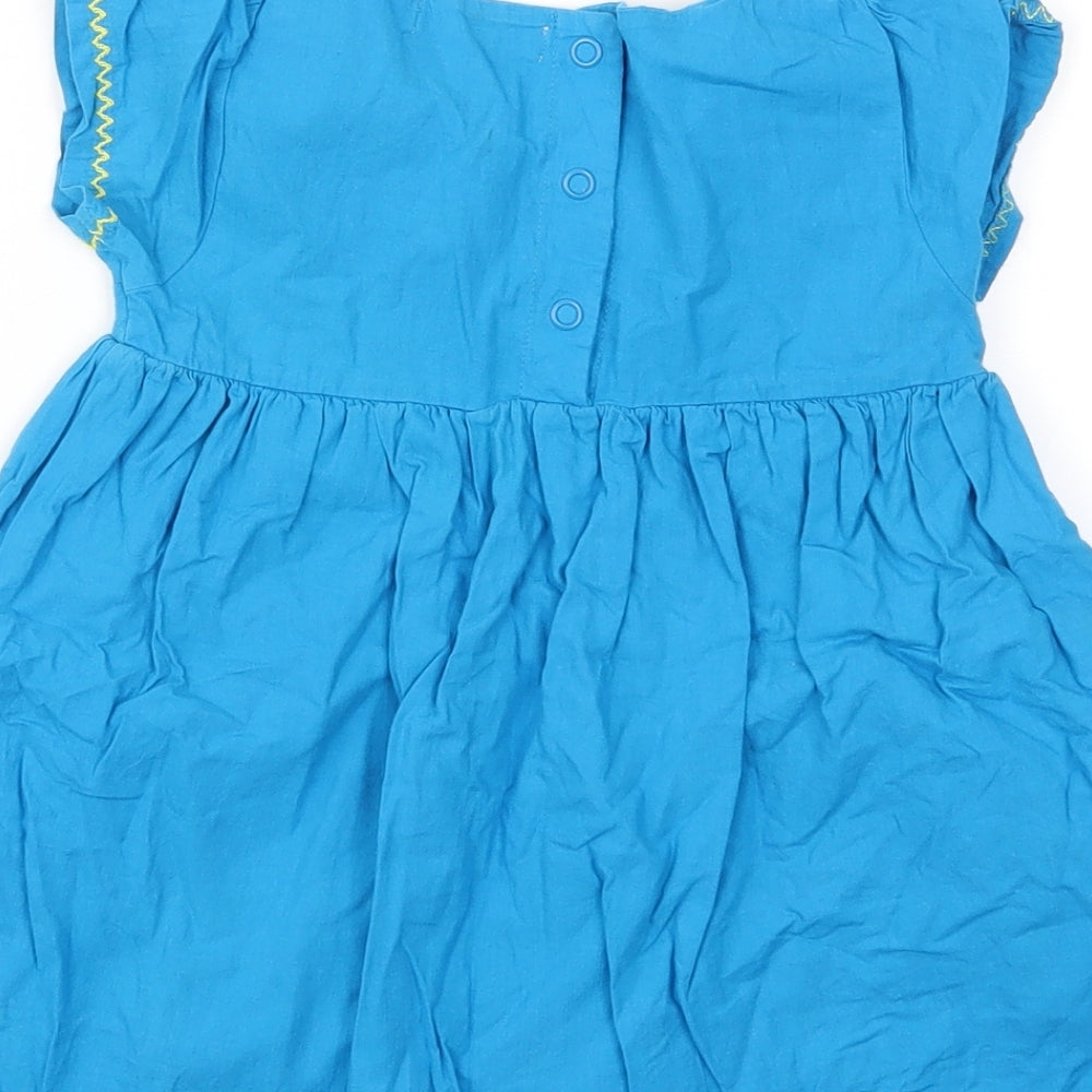 Butterfly Girls Blue Animal Print Fit & Flare Size 12-18 Months