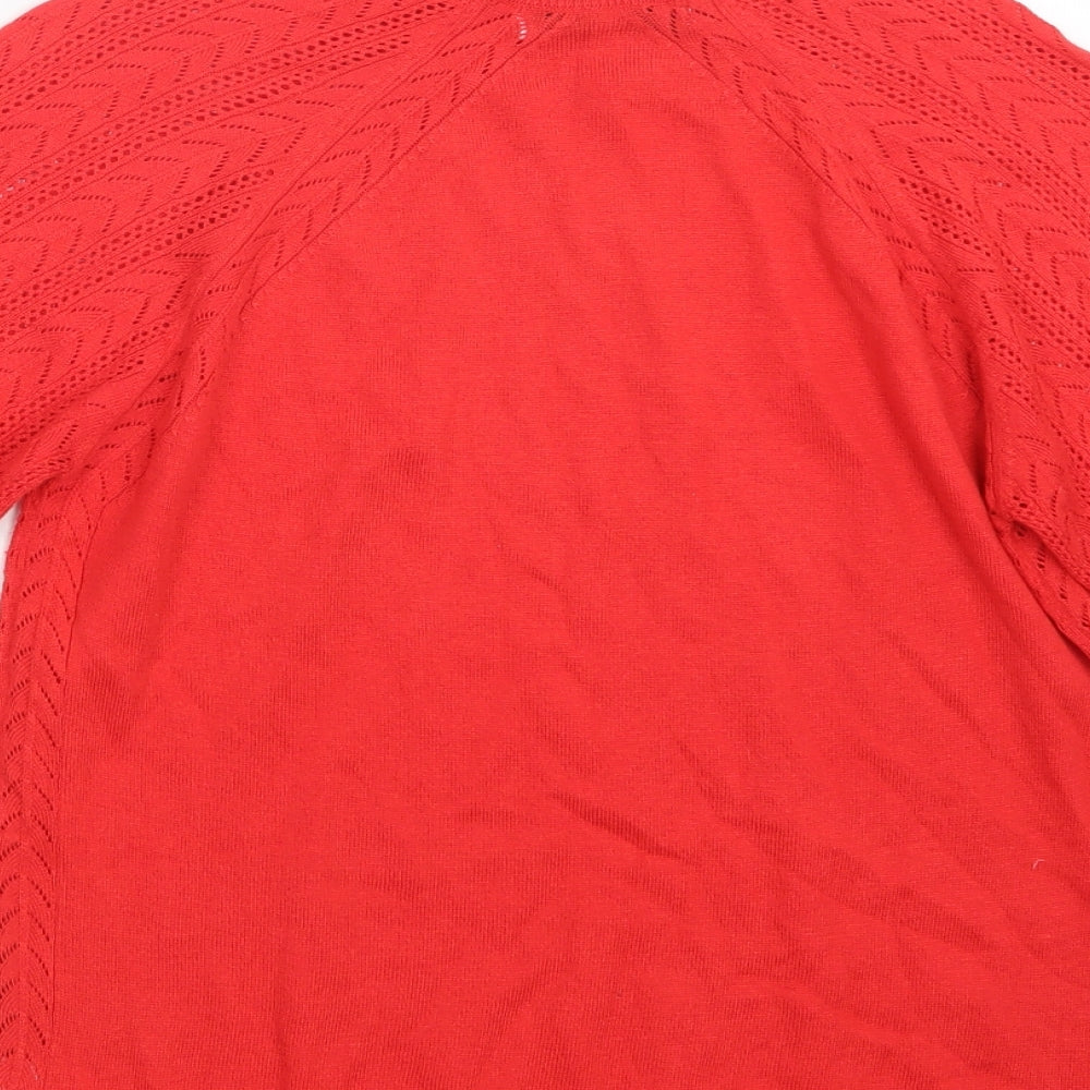 NEXT Womens Red Knit Pullover Jumper Size 10