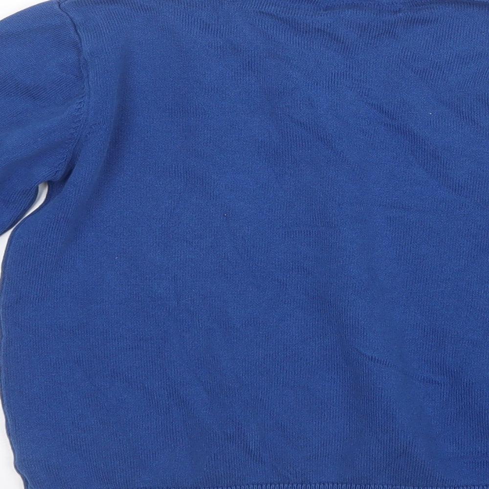 Very Boys Blue Knit Pullover Jumper Size 9-10 Years