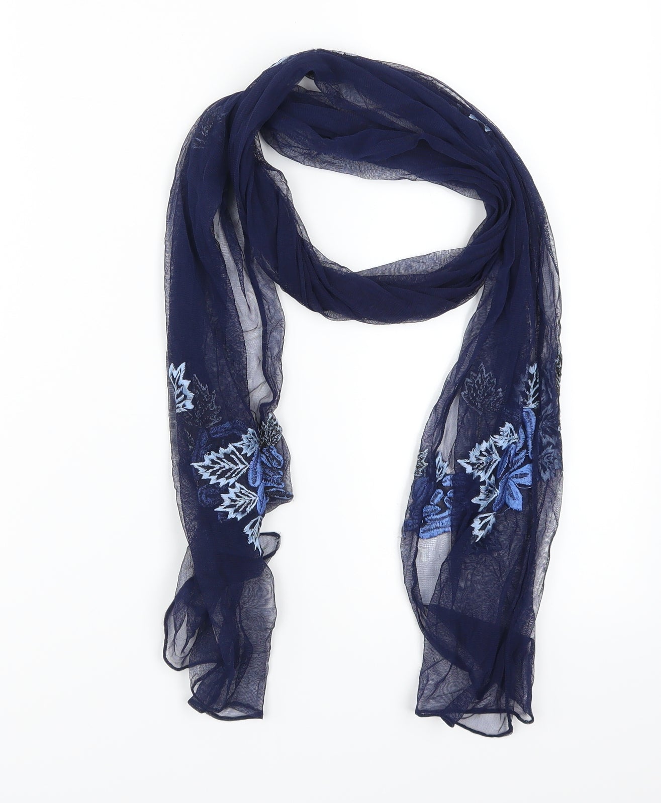 Arina Womens Blue Floral Scarf
