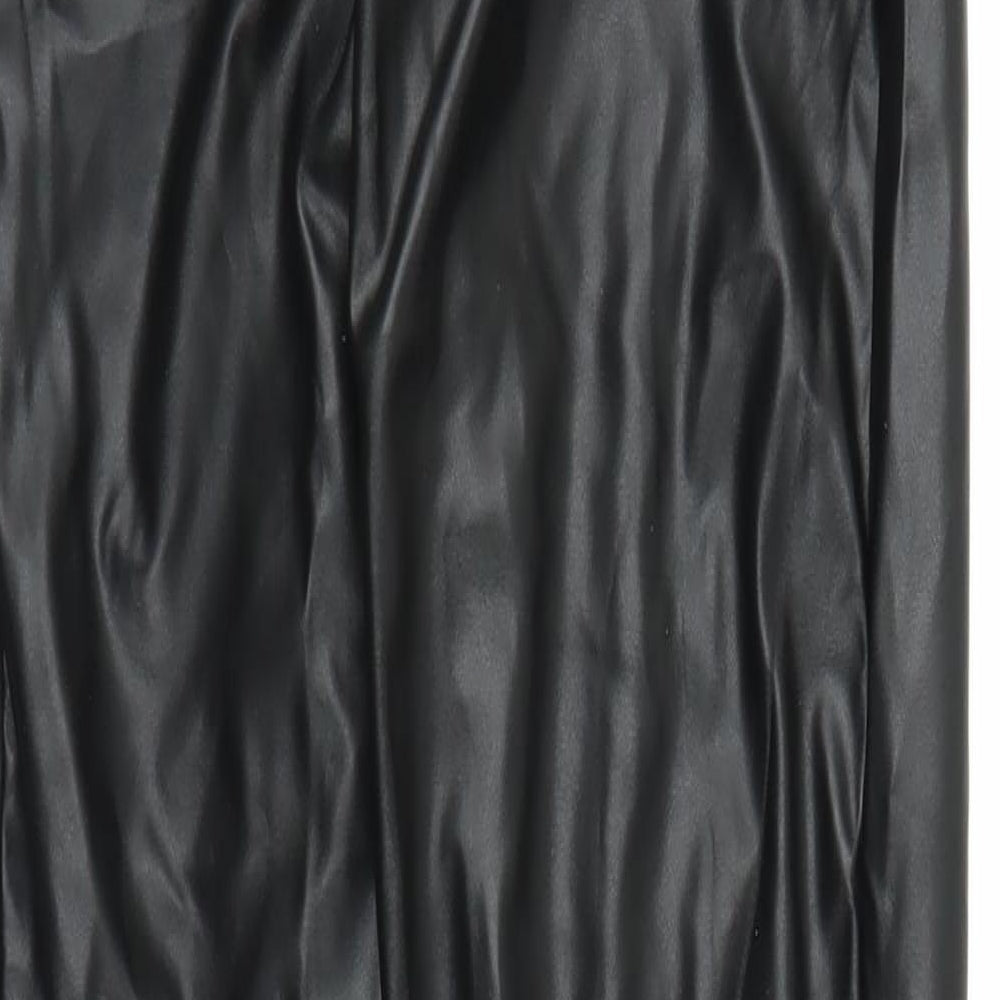 PRETTYLITTLETHING Womens Black Carrot Trousers Size 8 L31 in