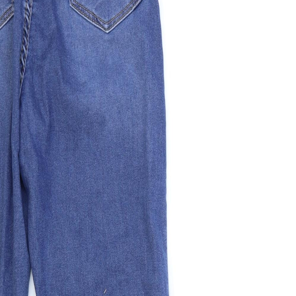 Boohoo Womens Blue Denim Skinny Jeans Size 10 L25 in