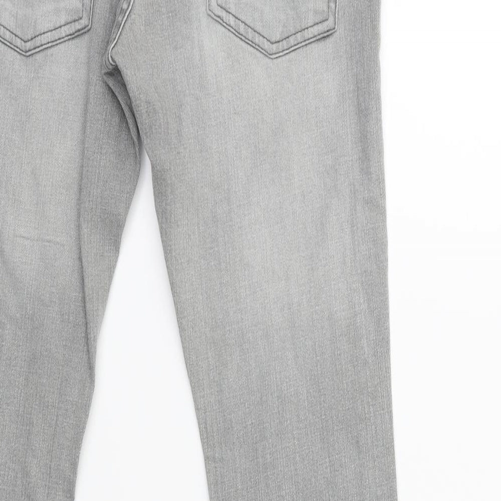 Preworn Womens Grey Denim Skinny Jeans Size 28 in L28 in