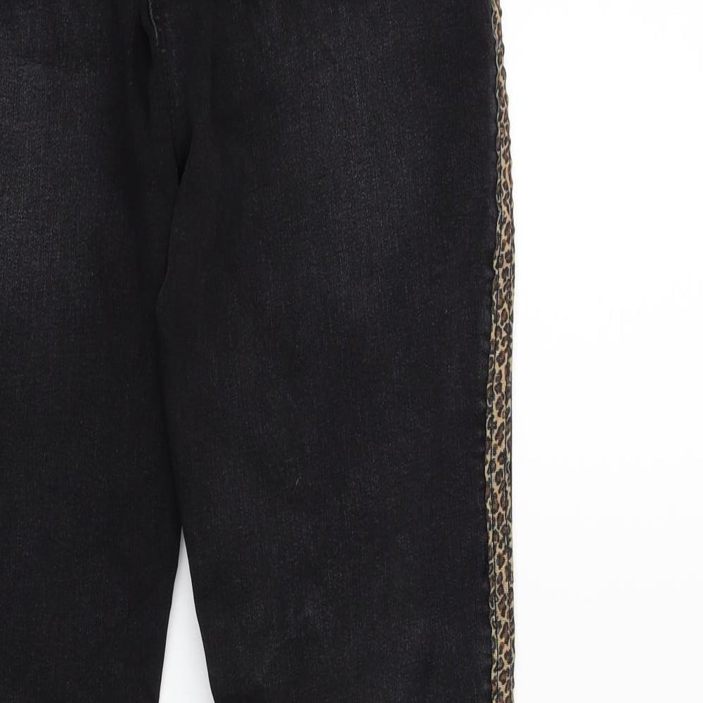 Papaya Womens Black Denim Skinny Jeans Size 12 L26 in