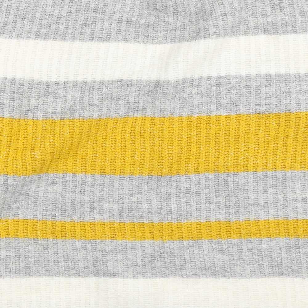 Matalan Womens Grey Striped Pullover Jumper Size M