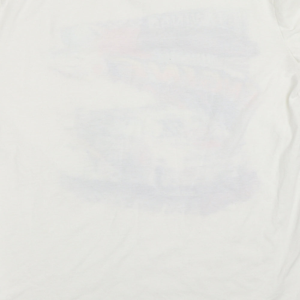 ROMWE Mens White T-Shirt Size S