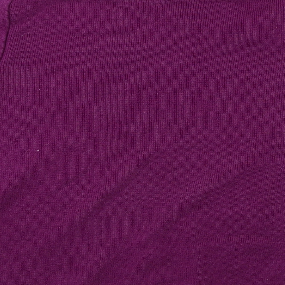 Skovhuus Womens Purple Herringbone Pullover Jumper Size 2XL