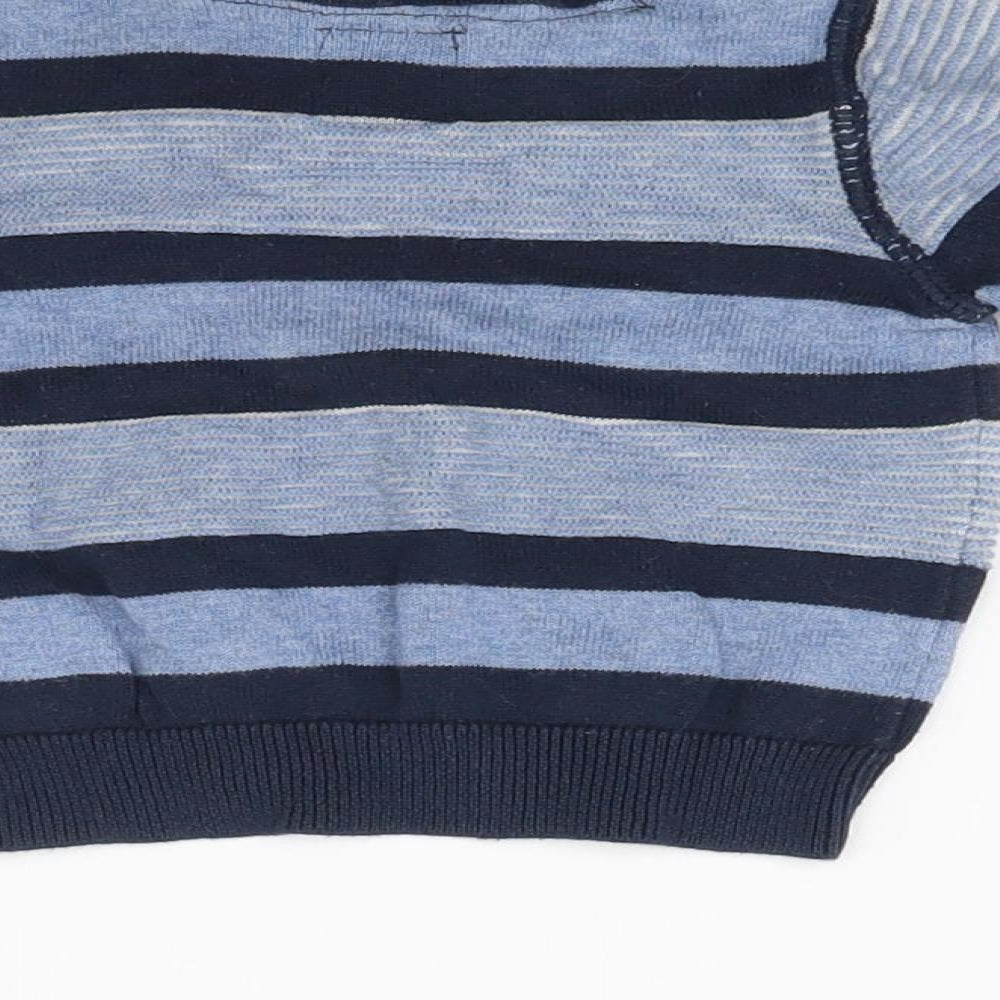Earlydays Boys Blue Striped Pullover Jumper Size 3-6 Months