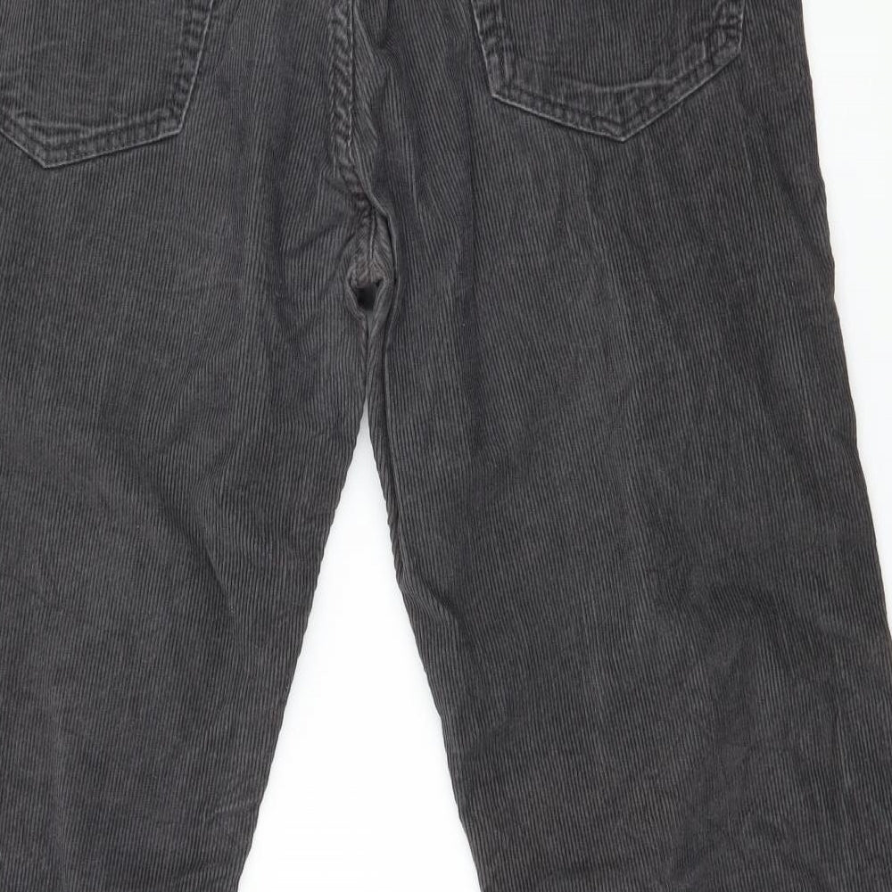 TU Mens Grey Corduroy Trousers Size 34 in L26 in