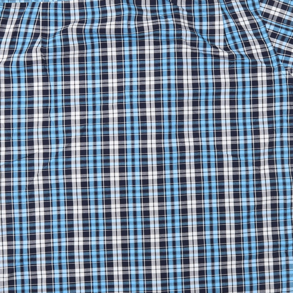 Primark Mens Blue Check Button-Up Size 2XL