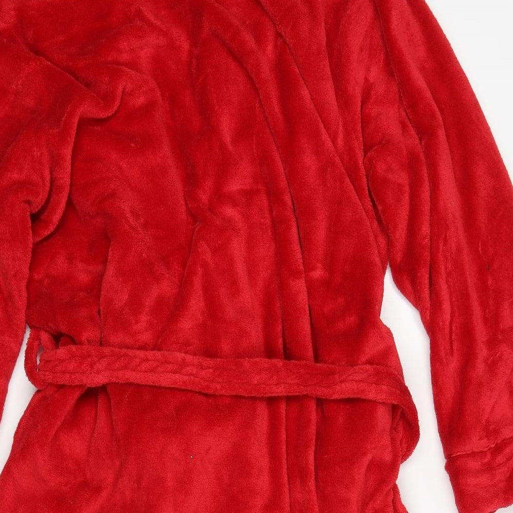 Love To Lounge Womens Red Solid Top Robe Size L