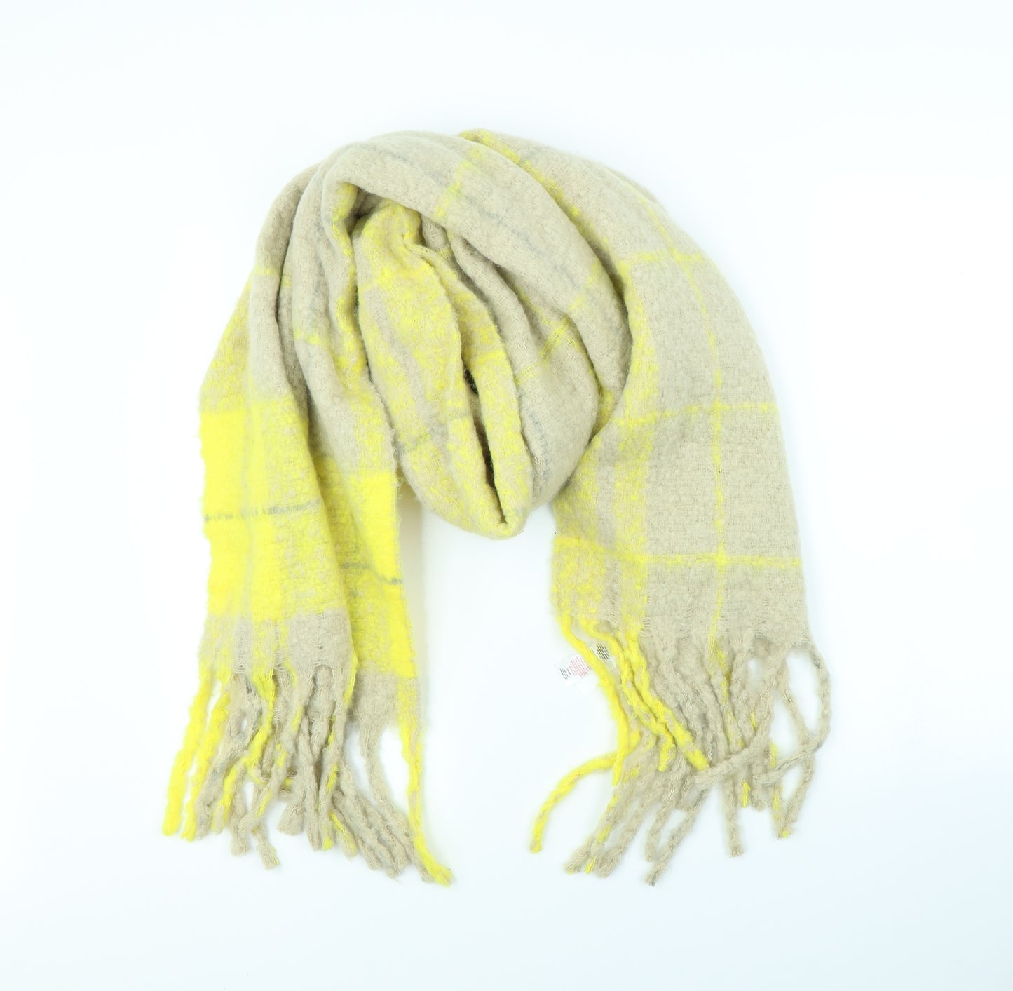 F&F Womens Beige Check Scarf