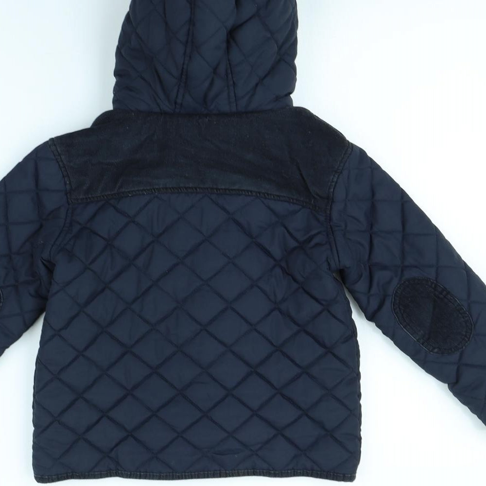M&S Girls Blue Jacket Coat Size 4 Years