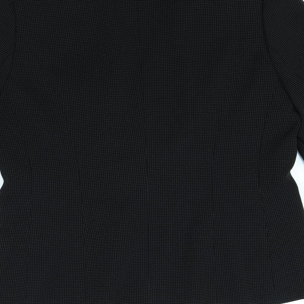 PLanet Womens Black Polka Dot Jacket Size 12 - shoulder pads