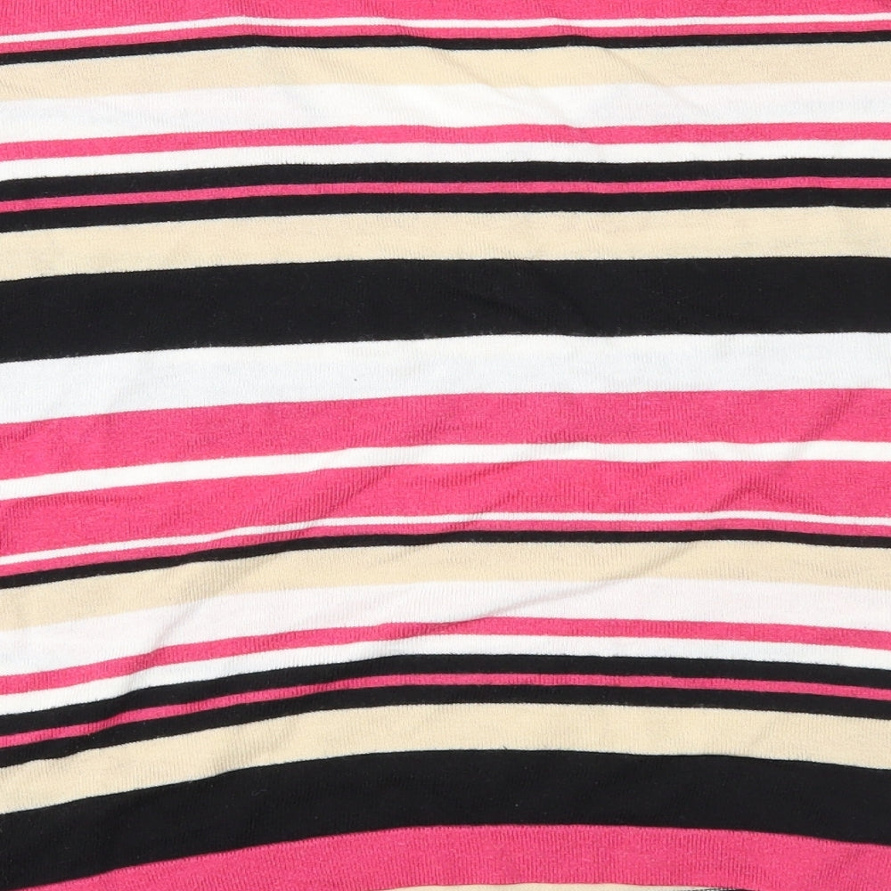 Marks and Spencer Womens Pink Striped Pullover Jumper Size 18