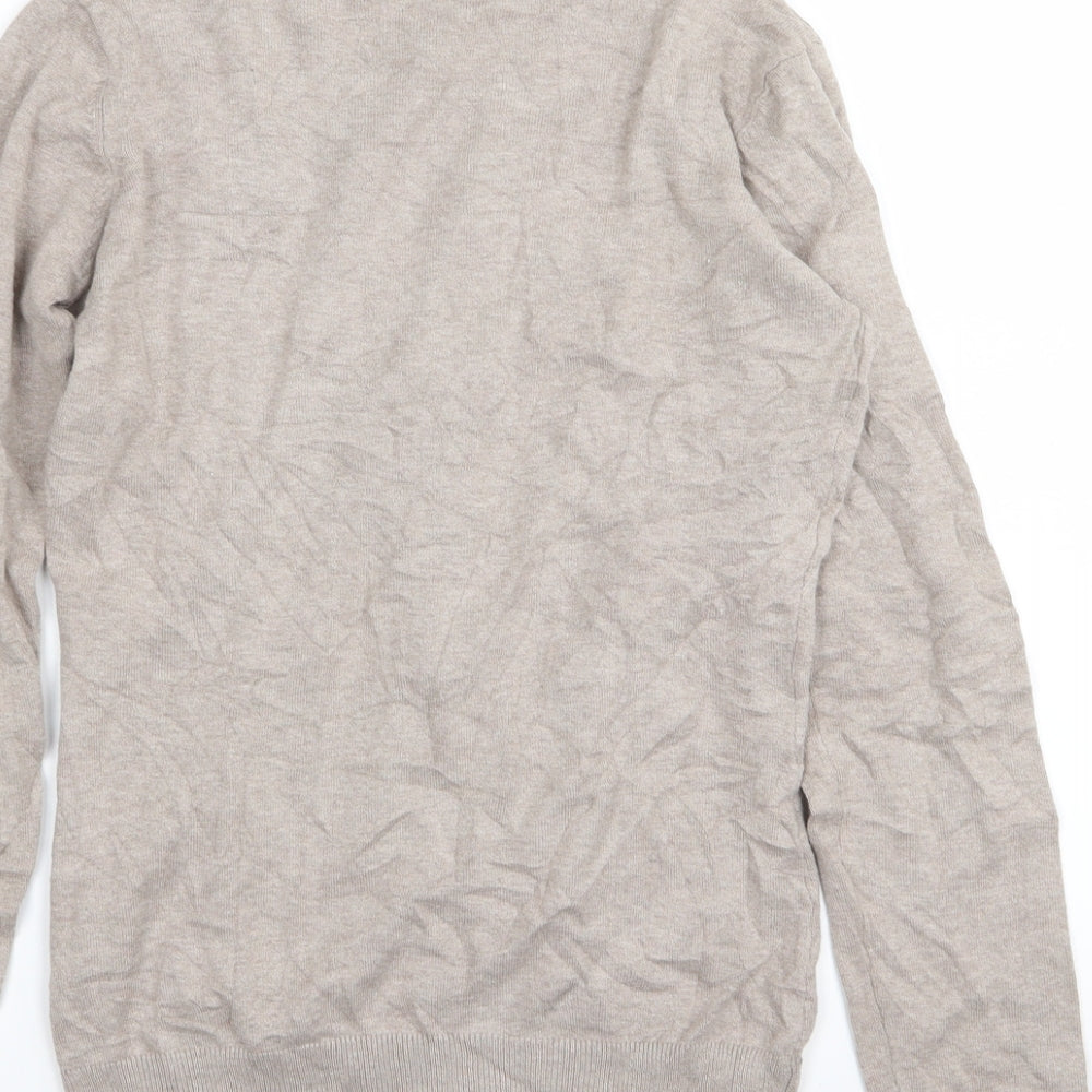 Paza Italia Womens Beige Cardigan Jumper Size S