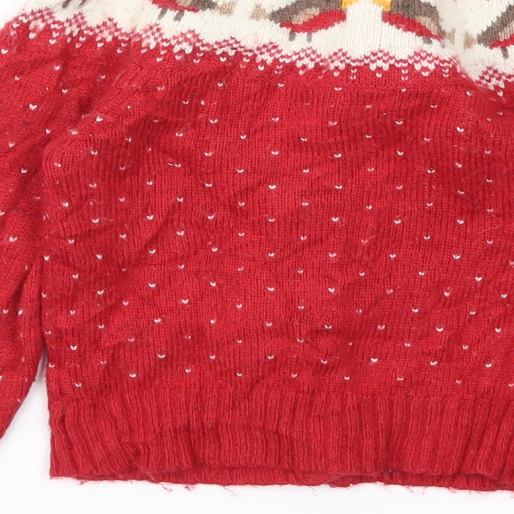 JoJo Maman Bébé Red Cardigan Jumper Size 18-24 Months
