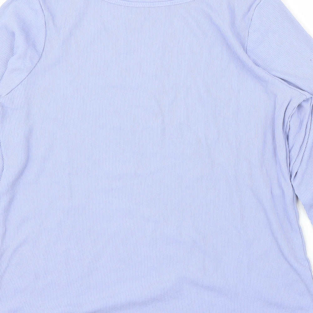 M&S Womens Blue Basic Blouse Size 14