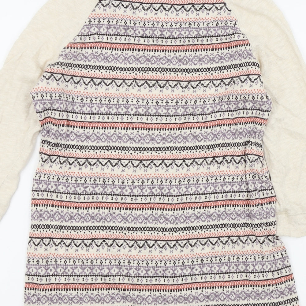 Indigo Womens Multicoloured Geometric Pullover Jumper Size 10
