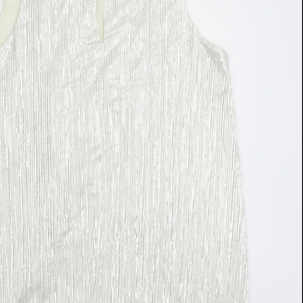 NEXT Womens Silver Basic Tank Size 8
