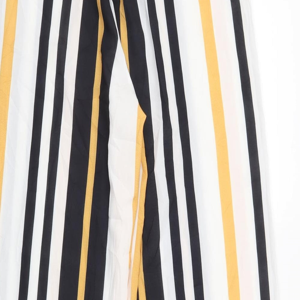 Preworn Womens White Striped Trousers Size S L28 in