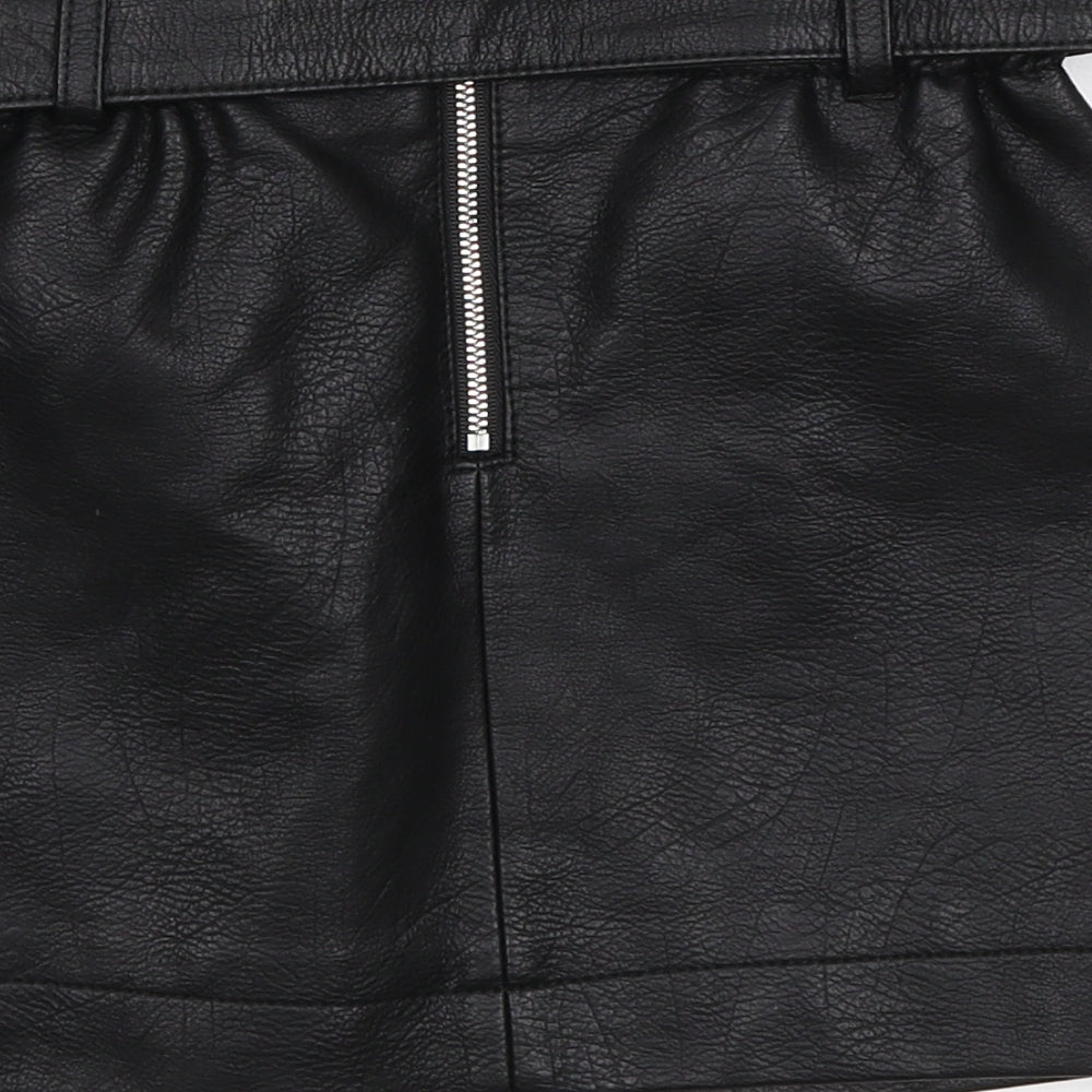 River Island Girls Black Mini Skirt Size 6 Years