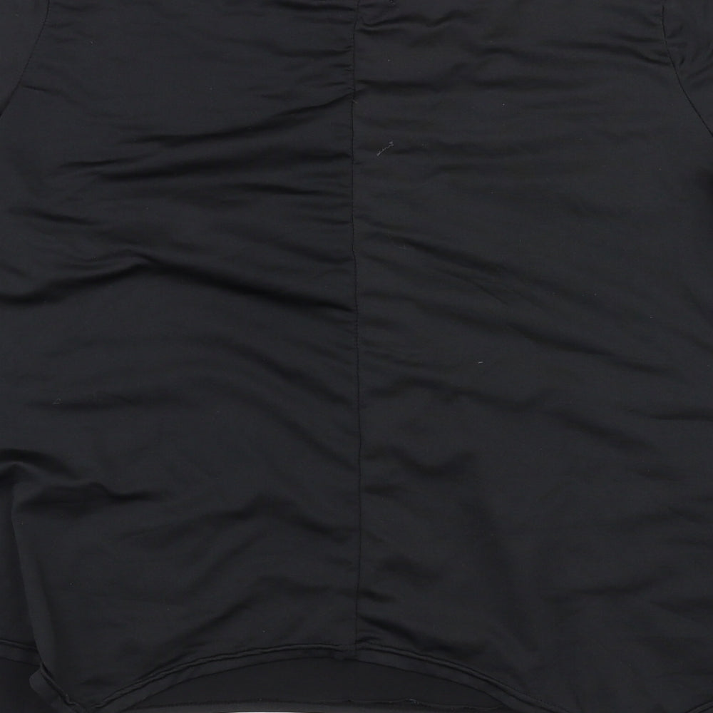 Preworn Womens Black Basic T-Shirt Size 2XL