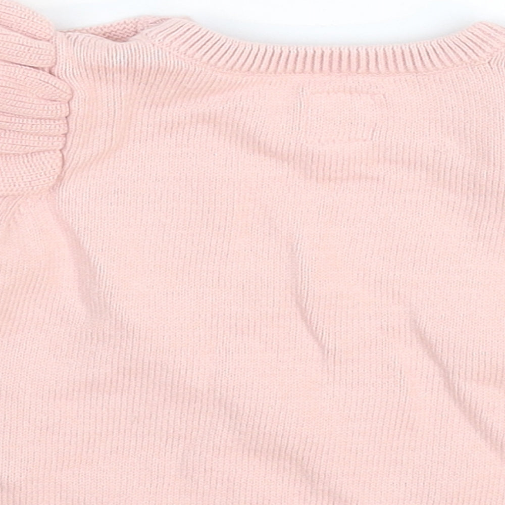 Gap Girls Pink Knit Pullover Jumper Size 3-6 Months