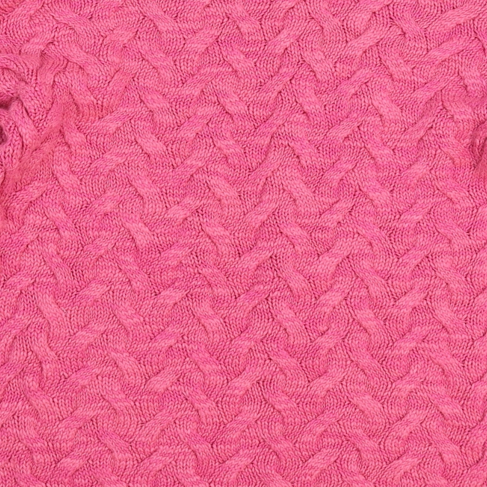 Bonmarché Womens Pink Knit Pullover Jumper Size 10