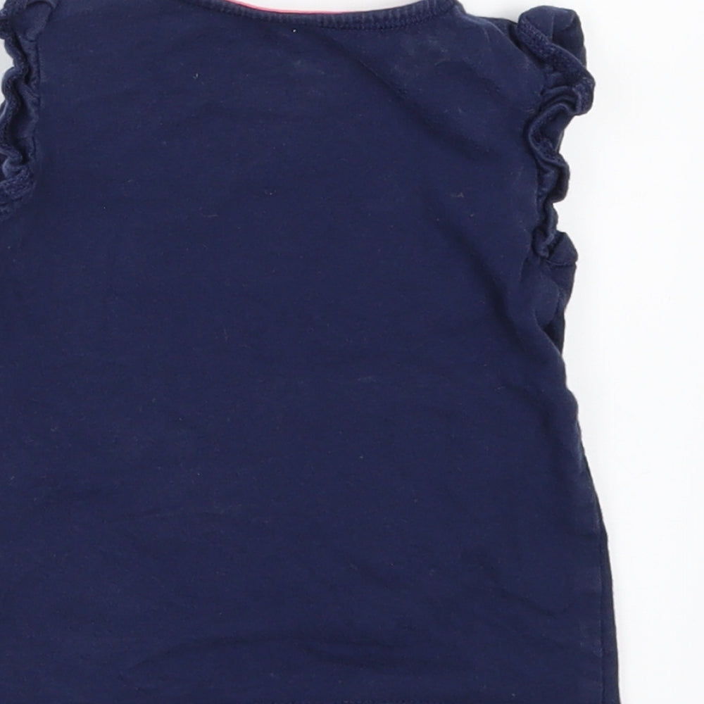 F&F Girls Blue Basic T-Shirt Size 6-9 Months