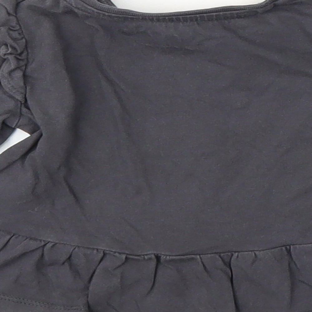 F&F Girls Grey Basic T-Shirt Size 3-6 Months