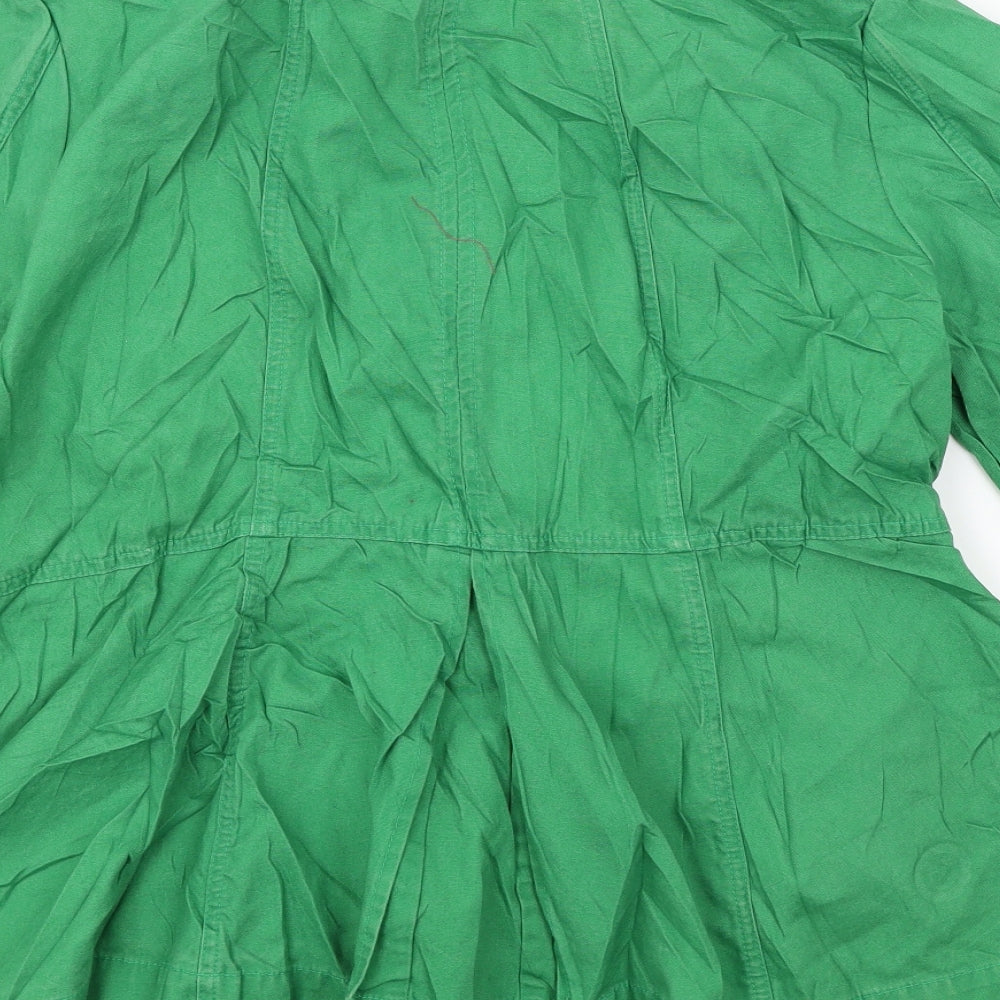 Amelie May Womens Green Jacket Coat Size 12